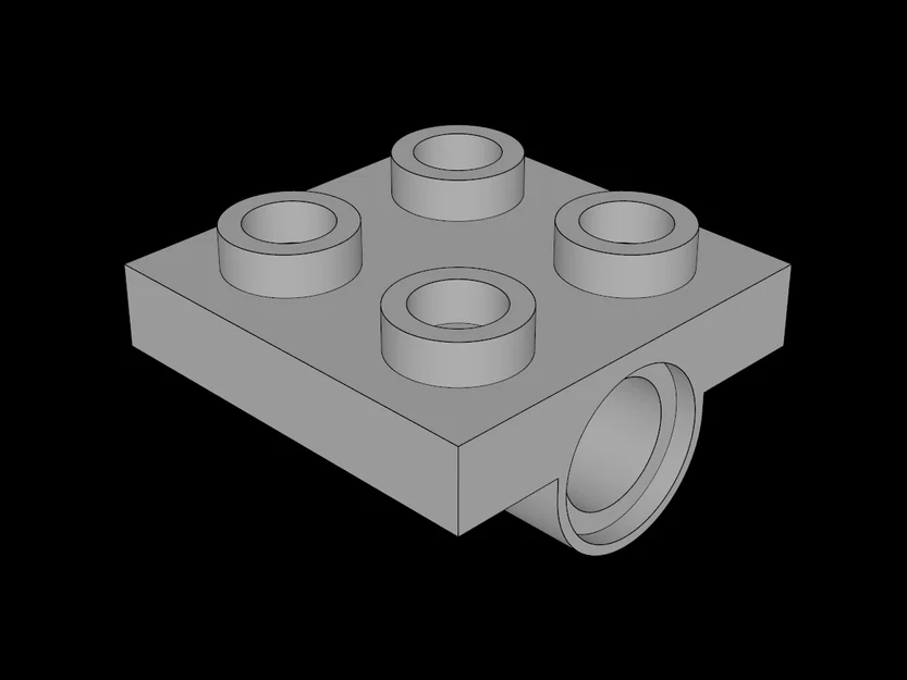 Mảnh ghép Plate 2x2 tương thích LEGO có lỗ tròn tự in 3D - Image 1