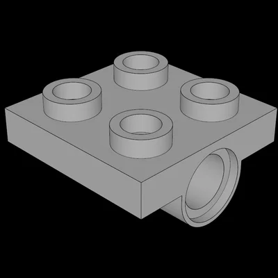 Mảnh ghép Plate 2x2 tương thích LEGO có lỗ tròn tự in 3D
