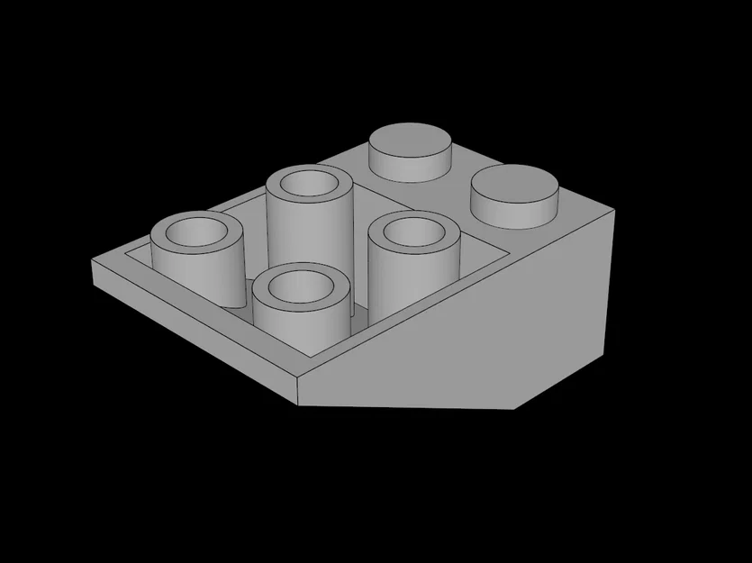 Mẫu Gạch Dốc 33 Độ 3x2 Tương Thích Với Lego - Tự In 3D Tại Nhà - Image 1