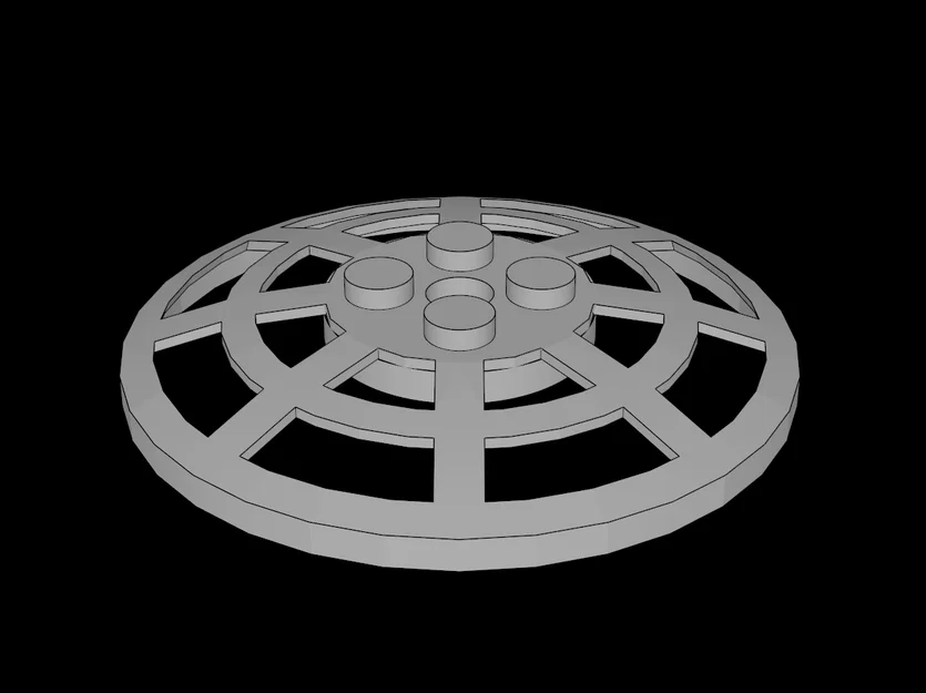 Mô hình đĩa 6x6 dạng lưới tương thích Lego tự in 3D - Image 1