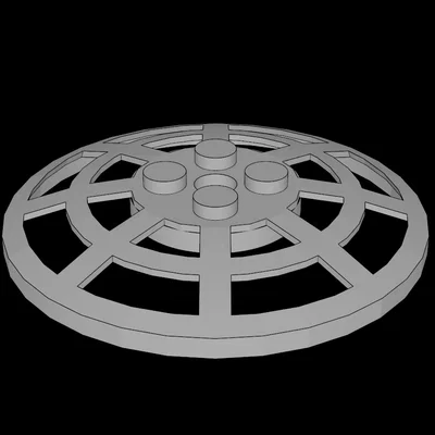 Mô hình đĩa 6x6 dạng lưới tương thích Lego tự in 3D