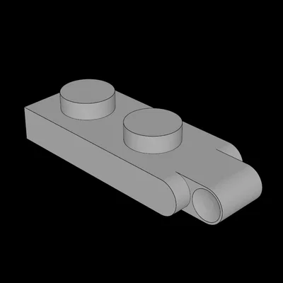 Mẫu in 3D Bản lề Lego tương thích (Hinge Plate 1x2) chính xác