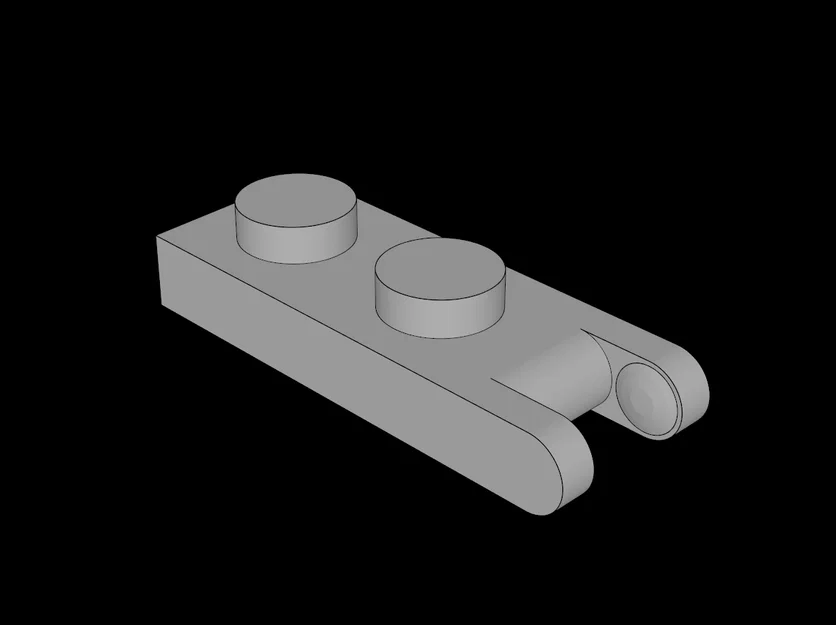 Mẫu bản lề nối tấm 1x2 tương thích Lego in 3D - Image 1