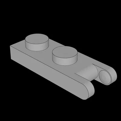 Mẫu bản lề nối tấm 1x2 tương thích Lego in 3D