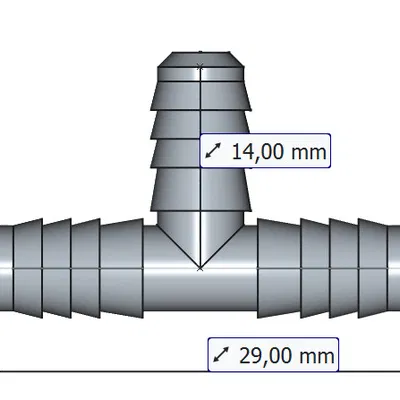 Khớp nối ống chữ T (T-Piece) dùng cho máy in 3D - Thiết kế tối ưu