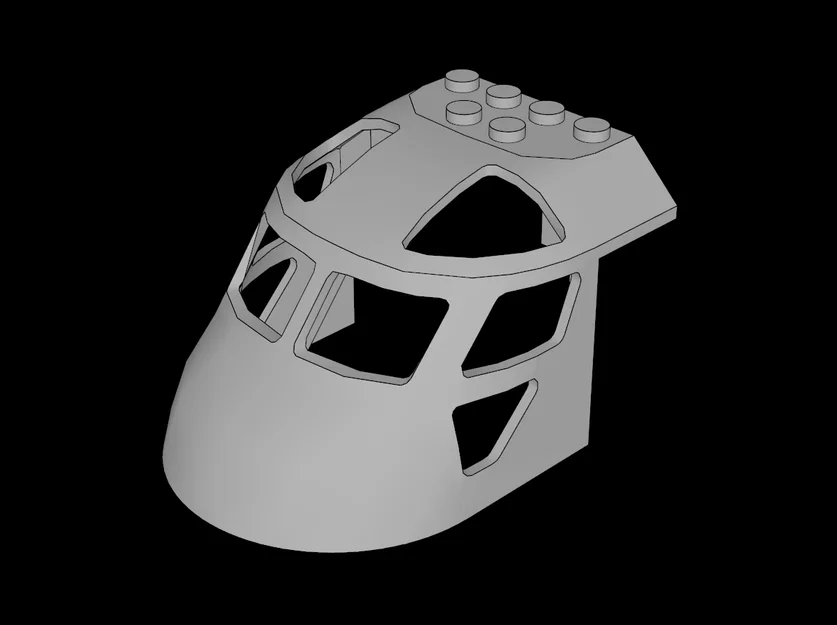 Mô hình mũi máy bay 6x8x4 tương thích hệ thống Lego - Image 1