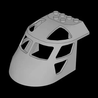 Mô hình mũi máy bay 6x8x4 tương thích hệ thống Lego