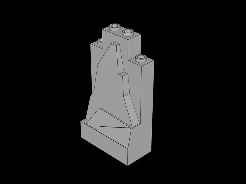 Mô hình tấm panel đá giả lập tương thích Lego (2x4x6) - Image 1