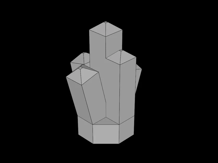 Mô hình tinh thể đá tương thích Lego (1x1 Crystal 5 Point) cho máy in 3D - Image 1