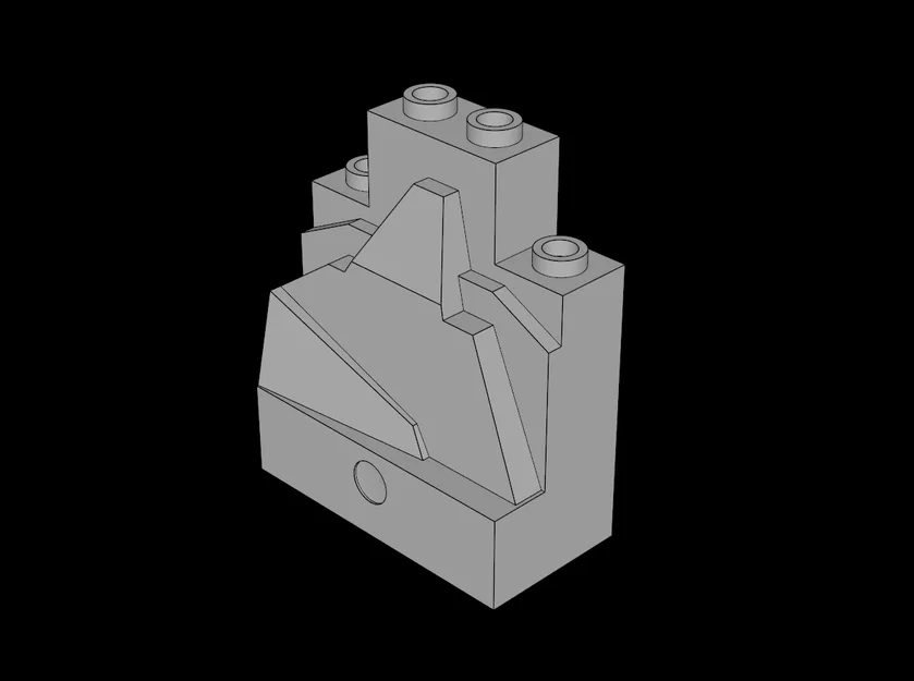 Mảnh ghép vách đá tương thích Lego (Rock Panel 2x4x6) in 3D - Image 1