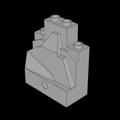 Mảnh ghép vách đá tương thích Lego (Rock Panel 2x4x6) in 3D