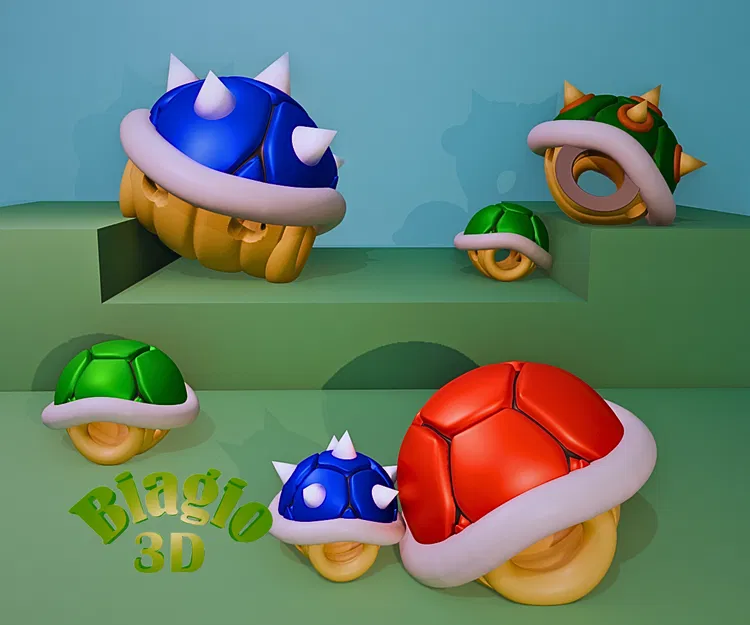 Mô hình hạt trang trí Mario Koopa Shell (Mai rùa Koopa) - In 3D - Image 1