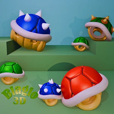 Mô hình hạt trang trí Mario Koopa Shell (Mai rùa Koopa) - In 3D