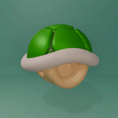 Mô hình hạt trang trí Mario Koopa Shell (Mai rùa Koopa) - In 3D