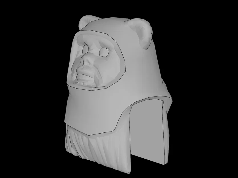 Mô hình đầu nhân vật Ewok tương thích LEGO in 3D chi tiết - Image 1