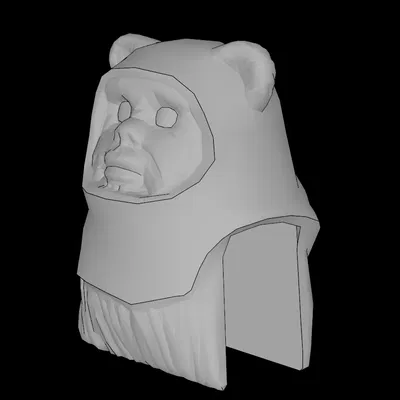 Mô hình đầu nhân vật Ewok tương thích LEGO in 3D chi tiết