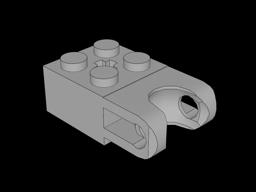 Mẫu gạch nối Lego 2x2 tích hợp khớp cầu và lỗ trục đa năng - Image 1