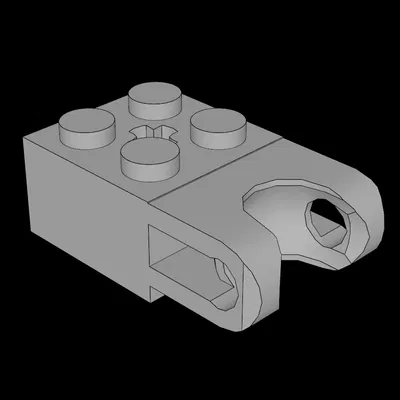 Mẫu gạch nối Lego 2x2 tích hợp khớp cầu và lỗ trục đa năng