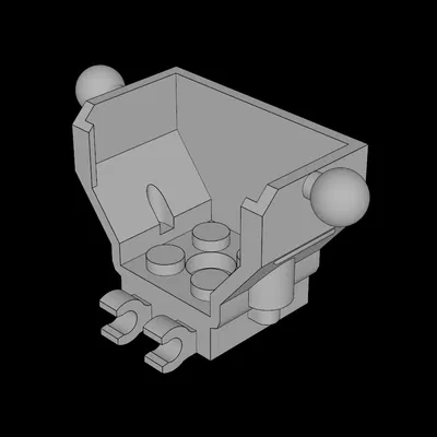 Mô hình Cockpit buồng lái tương thích LEGO 4x2x3 in 3D