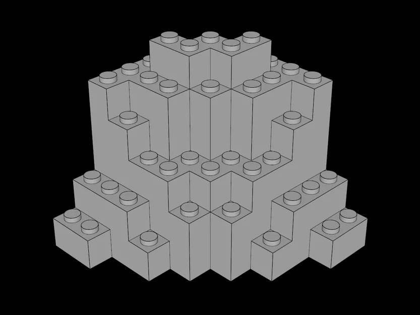 Mô hình góc đá tương thích Lego 8x8x6 - File in 3D độc đáo - Image 1