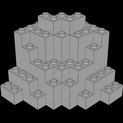 Mô hình góc đá tương thích Lego 8x8x6 - File in 3D độc đáo