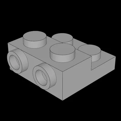 Mảnh ghép gạch Lego tương thích 2x2 với khớp nối bên hông