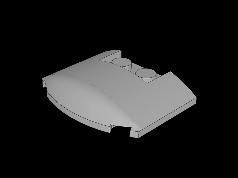 Mảnh ghép gạch mái cong 3x4 tương thích LEGO (STL 3D) - Image 1