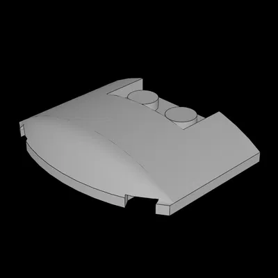 Mảnh ghép gạch mái cong 3x4 tương thích LEGO (STL 3D)