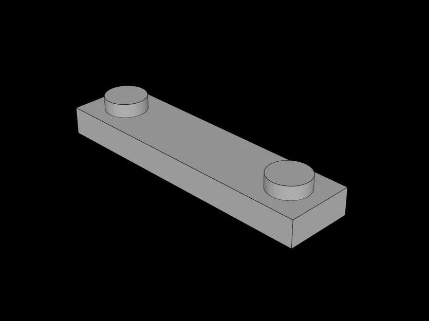 Tấm đế Lego Compatible 1x4 với hai chốt nối - Tự in 3D tại nhà - Image 1
