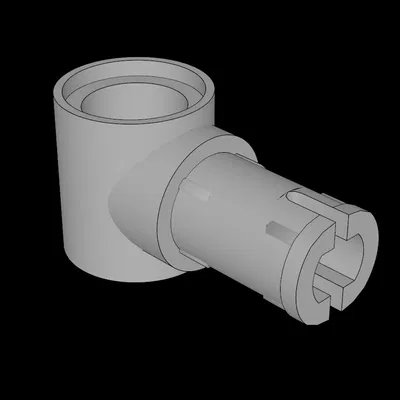 Chốt Lego Technic Pin có ma sát và lỗ vuông góc (15100.dat)