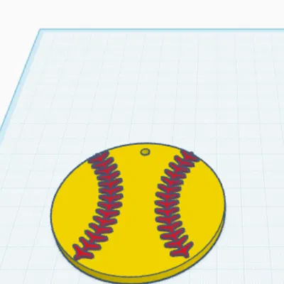 Móc khóa bóng mềm (Softball key chain)