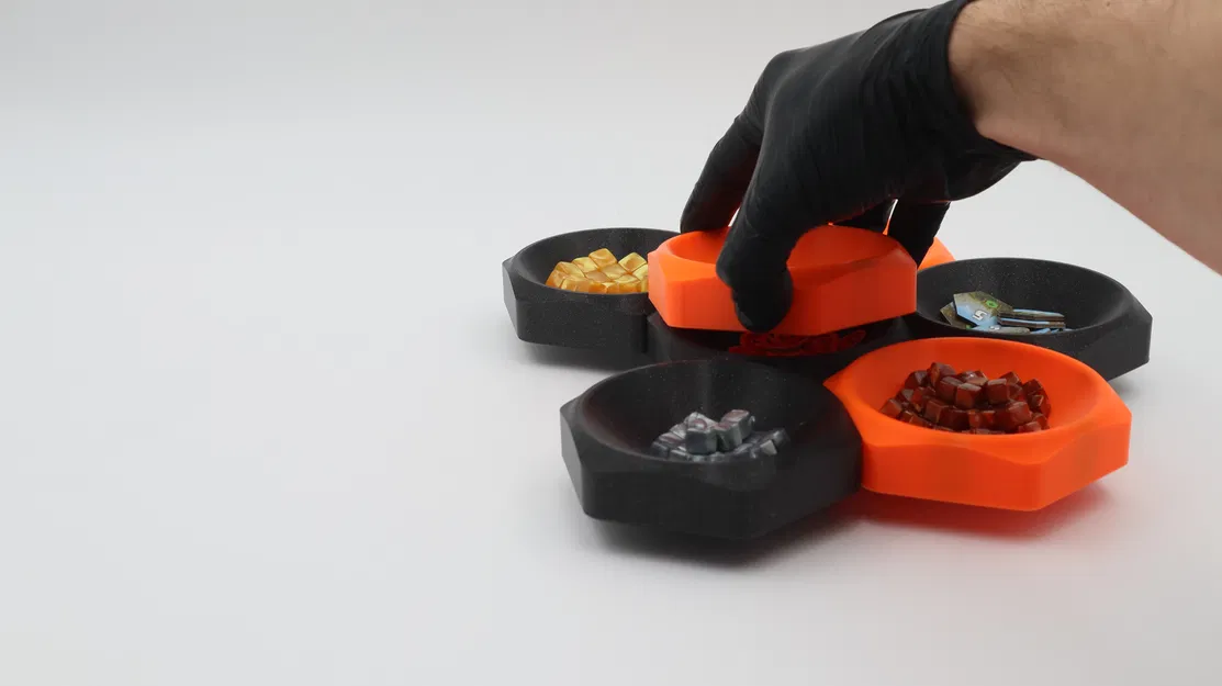 CRATER - Khay Đựng Phụ Kiện Game Bàn Cờ Dạng Module Gắn Nam Châm Có Thể Chồng Tầng - Image 3