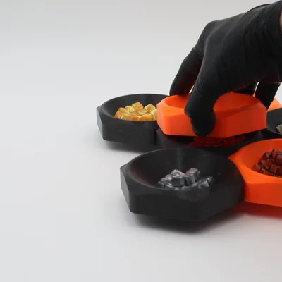 CRATER - Khay Đựng Phụ Kiện Game Bàn Cờ Dạng Module Gắn Nam Châm Có Thể Chồng Tầng