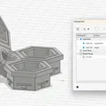 Khớp nối góc Parametric cho Honeycomb Storage Wall kèm lỗ bắt vít (Fusion 360) - Thumbnail 7