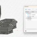 Khớp nối góc Parametric cho Honeycomb Storage Wall kèm lỗ bắt vít (Fusion 360) - Thumbnail 9