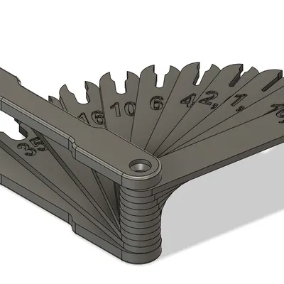 Bộ thước đo tiết diện dây điện 3D (Wire Gauge) - Tiện lợi, chính xác