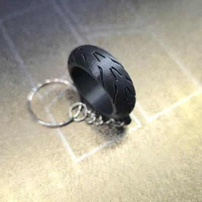 Móc khóa lốp xe mô tô 3D - Phụ kiện độc đáo cho biker