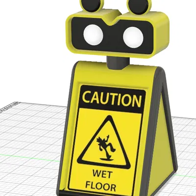 Mô hình biển báo sàn ướt phong cách FNAF độc đáo cho fan