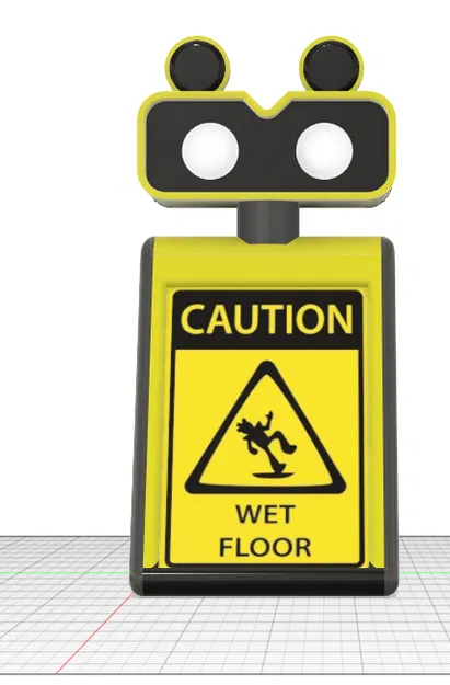 Mô hình biển báo sàn ướt phong cách FNAF độc đáo cho fan - Image 2