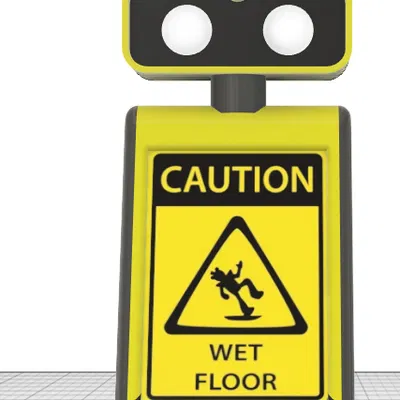 Mô hình biển báo sàn ướt phong cách FNAF độc đáo cho fan