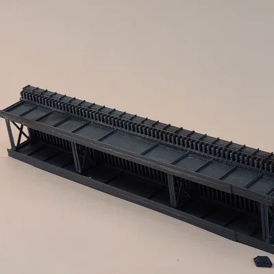Mô hình cầu đường sắt dầm sàn đá dằn (Ballast Deck Girder Bridges)