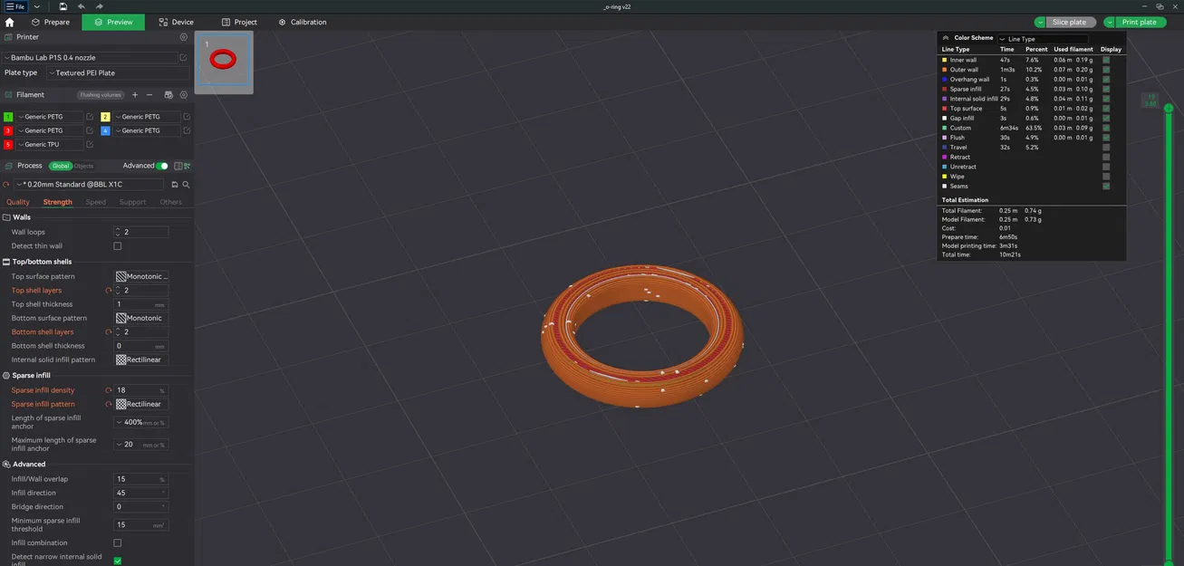 Bộ phóng tên lửa nước - O-ring in 3D (TPU) - Image 3