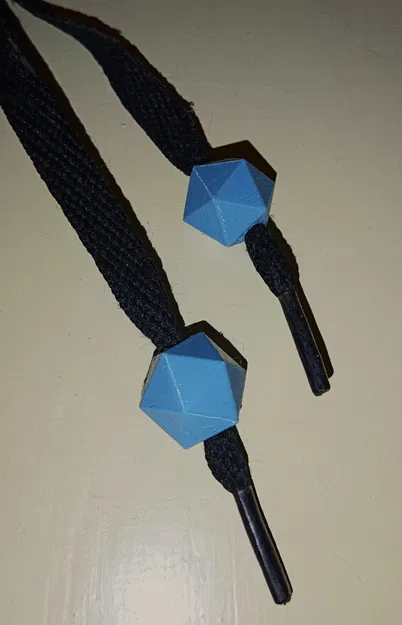 Hạt charm xúc xắc D20 (D20 beads) độc đáo cho dây giày - Image 1