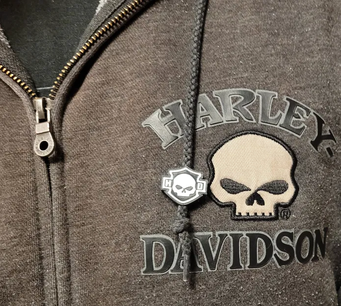 Hạt trang trí dây áo hoodie Harley Davidson Willie G in 3D siêu đẹp - Image 1
