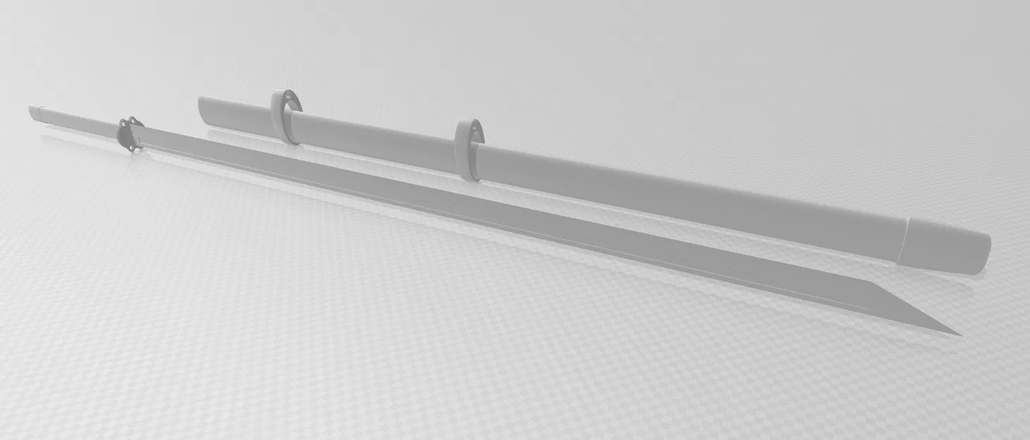 Mô hình kiếm Katana in 3D chi tiết - Dự án thiết kế Fusion360 - Image 1