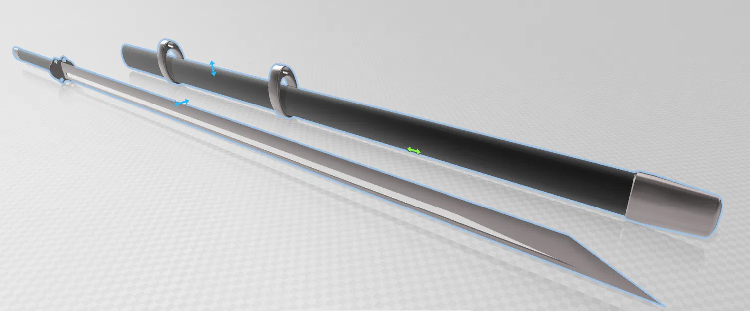 Mô hình kiếm Katana in 3D chi tiết - Dự án thiết kế Fusion360 - Image 2