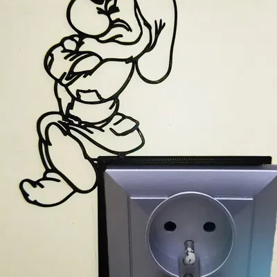 Chú Lùn Grumpy Gnome – Trang Trí Cho Ổ Cắm Điện và Công Tắc Đèn