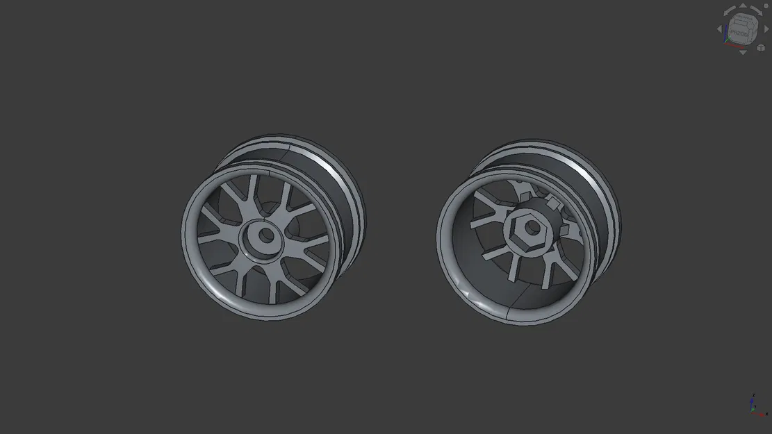 Mâm xe RC 1:10 (Rim 47x25) chuẩn Hex 12mm - Thiết kế in 3D chi tiết - Image 1