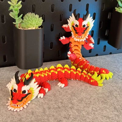 Mô hình Rồng (Dragon) khớp nối linh hoạt (có thể in nhiều màu)