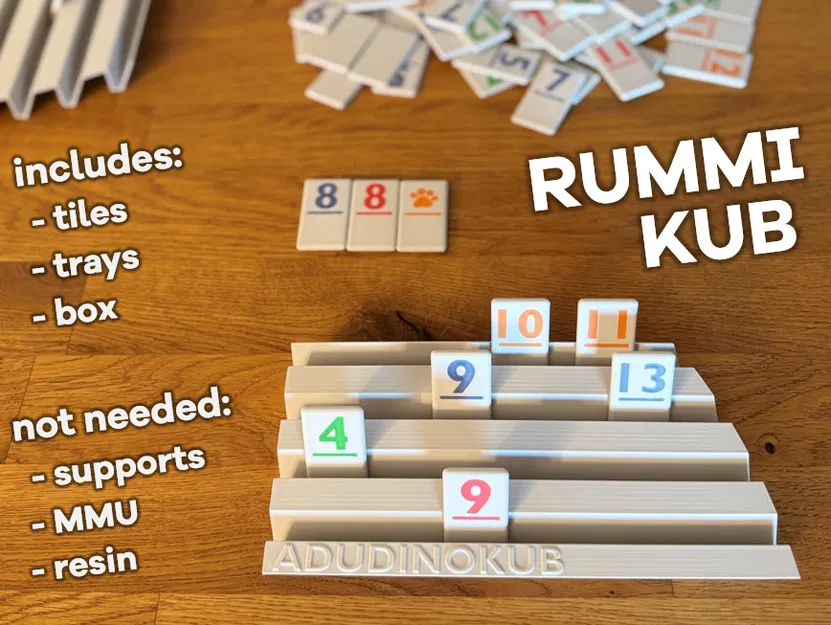 Rummikub - Bộ Game Rummy Cube Hoàn Chỉnh với Quân Bài, Khay Đựng và Hộp! - Image 1